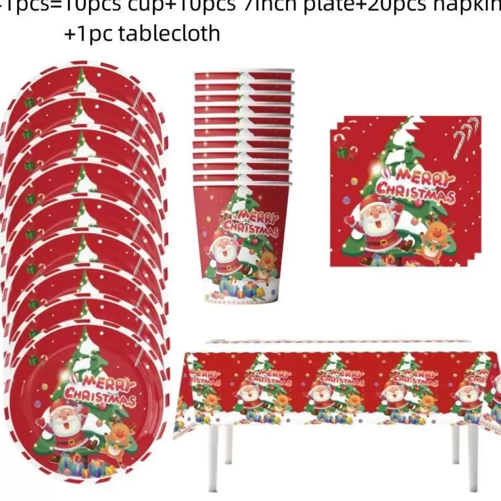Best Assiette De Noël Jetable Décorations De Noël Pas Cher | Assiettes De Noël