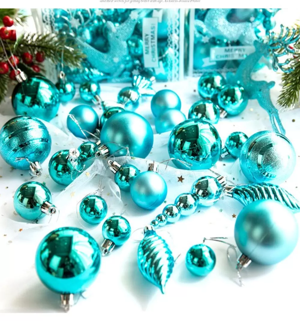 Flash Sale Boite De 30 Décorations De Noël - Bleu Décorations De Noël Scandinaves | Décorations De Noël Bleues