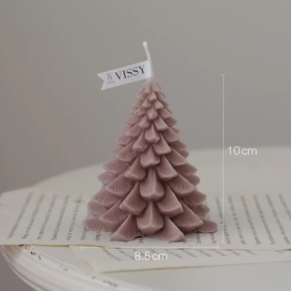 New Bougie De Noël - Sapin Violet Bougies De Noël
