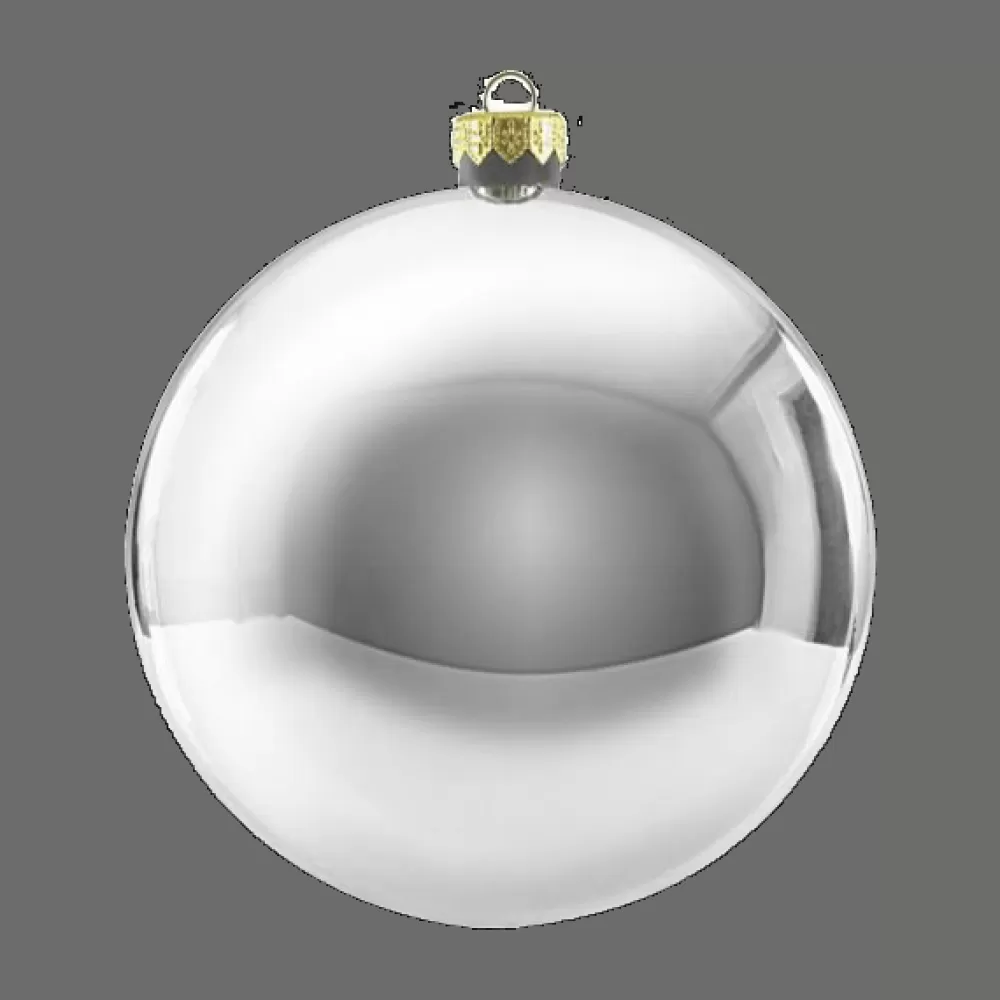 Hot Boule De Noël Brillante XXL Argentée Décorations De Noël Argentées