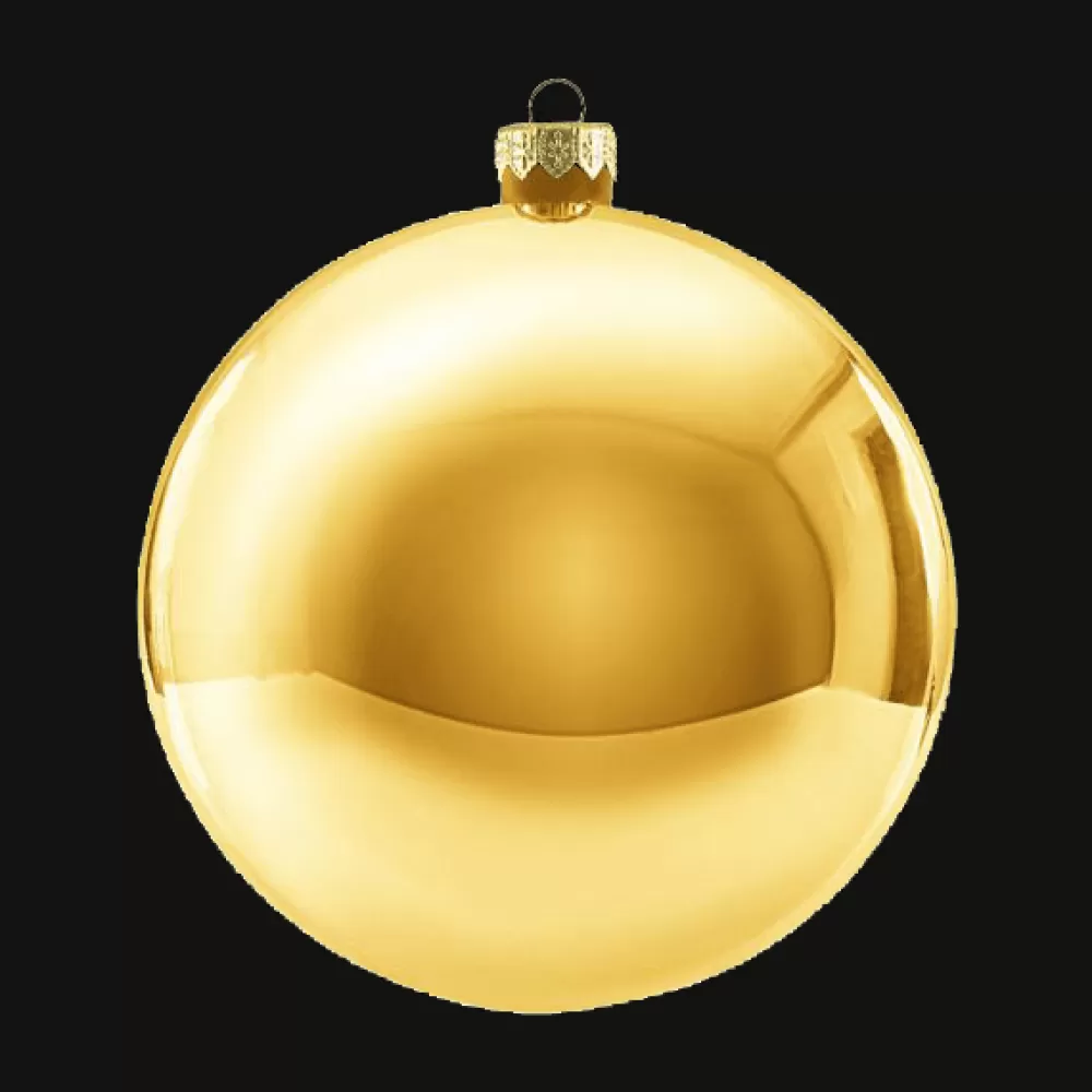 Outlet Boule De Noël Brillante XXL Dorée Décorations De Noël Dorées