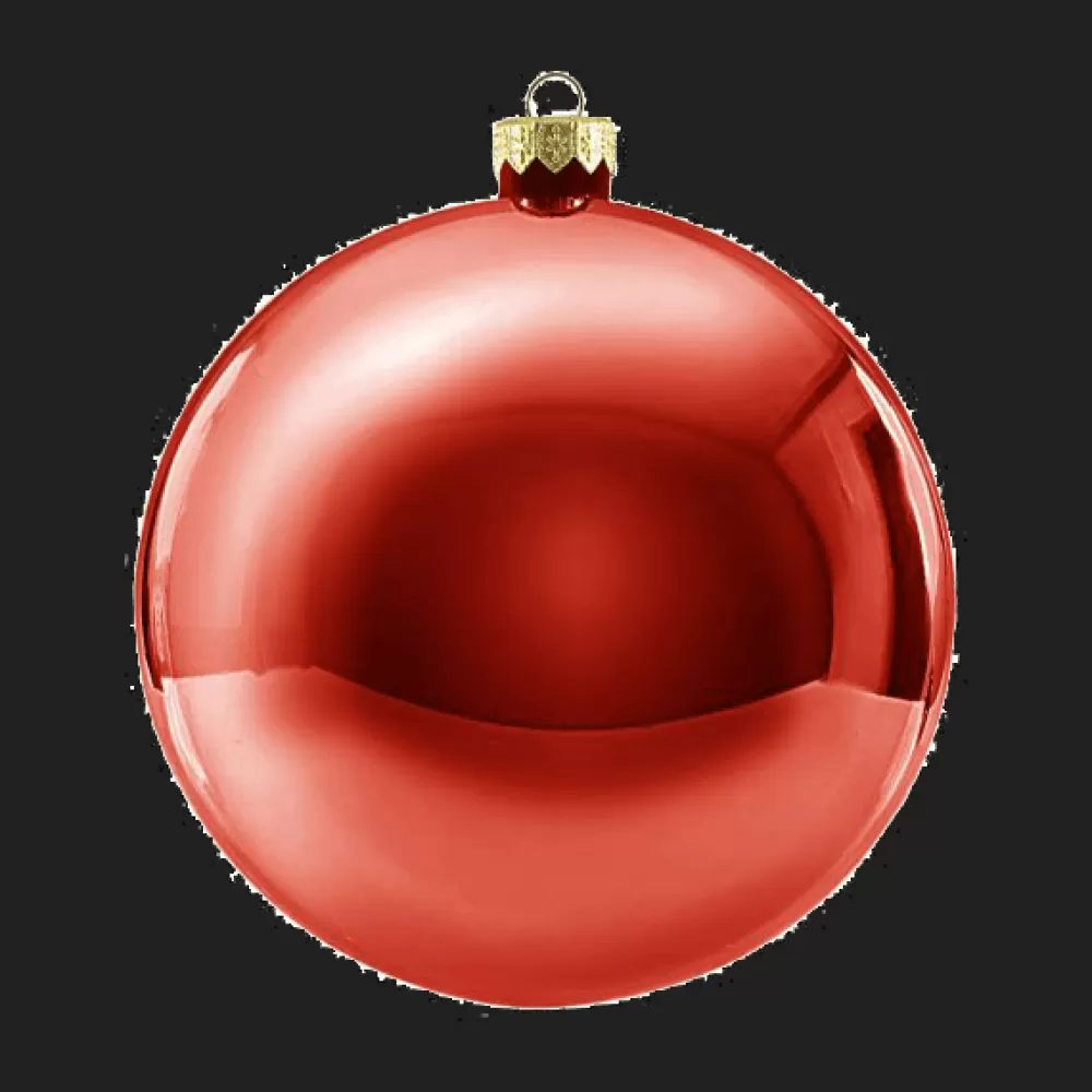 Outlet Boule De Noël Brillante XXL Rouge Décorations De Noël Rouges