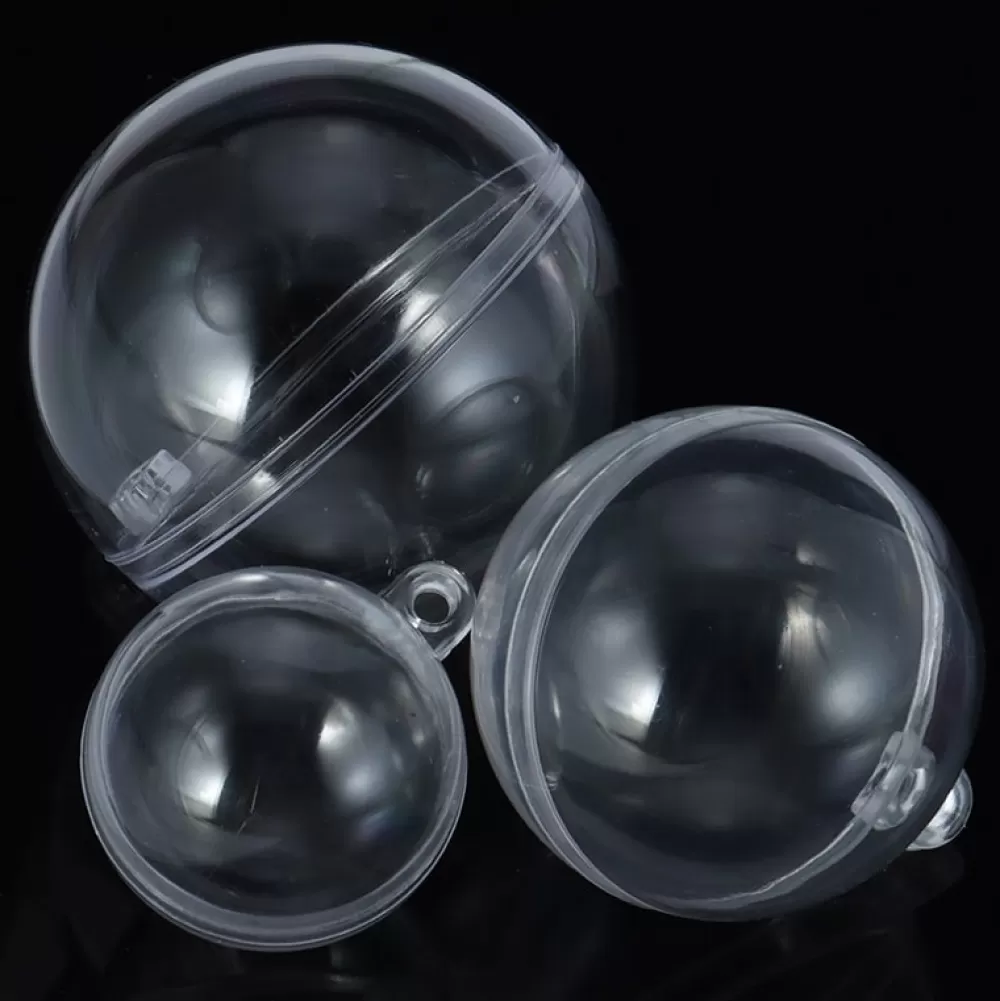 Hot Boule Plastique Transparente En Deux Parties Décorations De Noël Pas Cher | Formes Plastiques