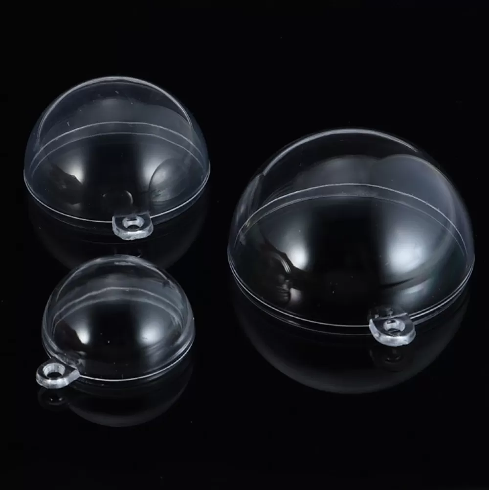 Hot Boule Plastique Transparente En Deux Parties Décorations De Noël Pas Cher | Formes Plastiques