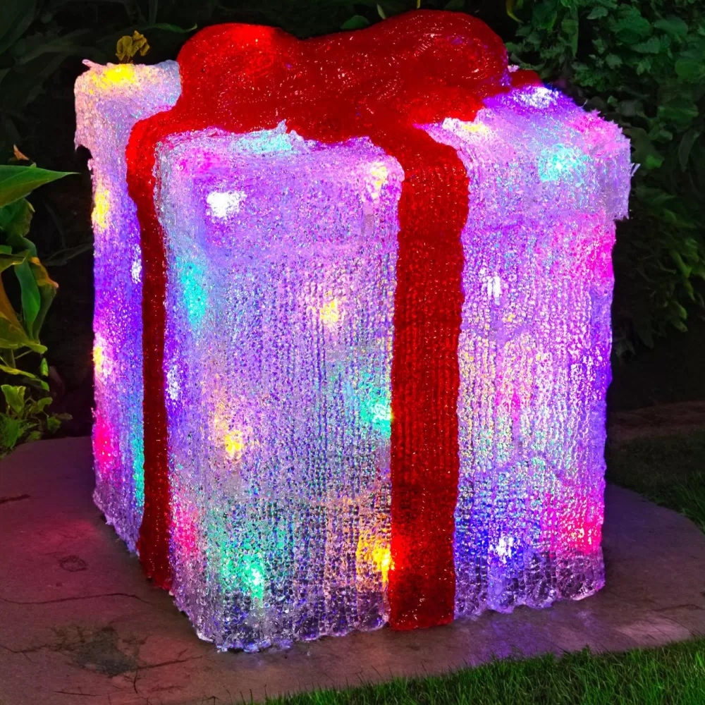 Fashion Cadeau LED Multicolore En Acrylique Personnages Illuminés De Noël