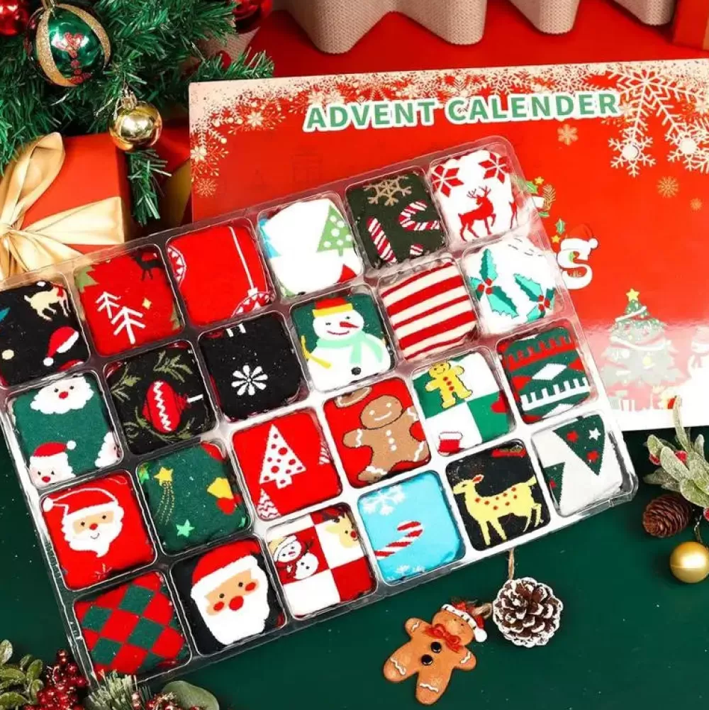 Fashion Calendrier De L'avent Chaussette Calendriers De L'Avent De Noël