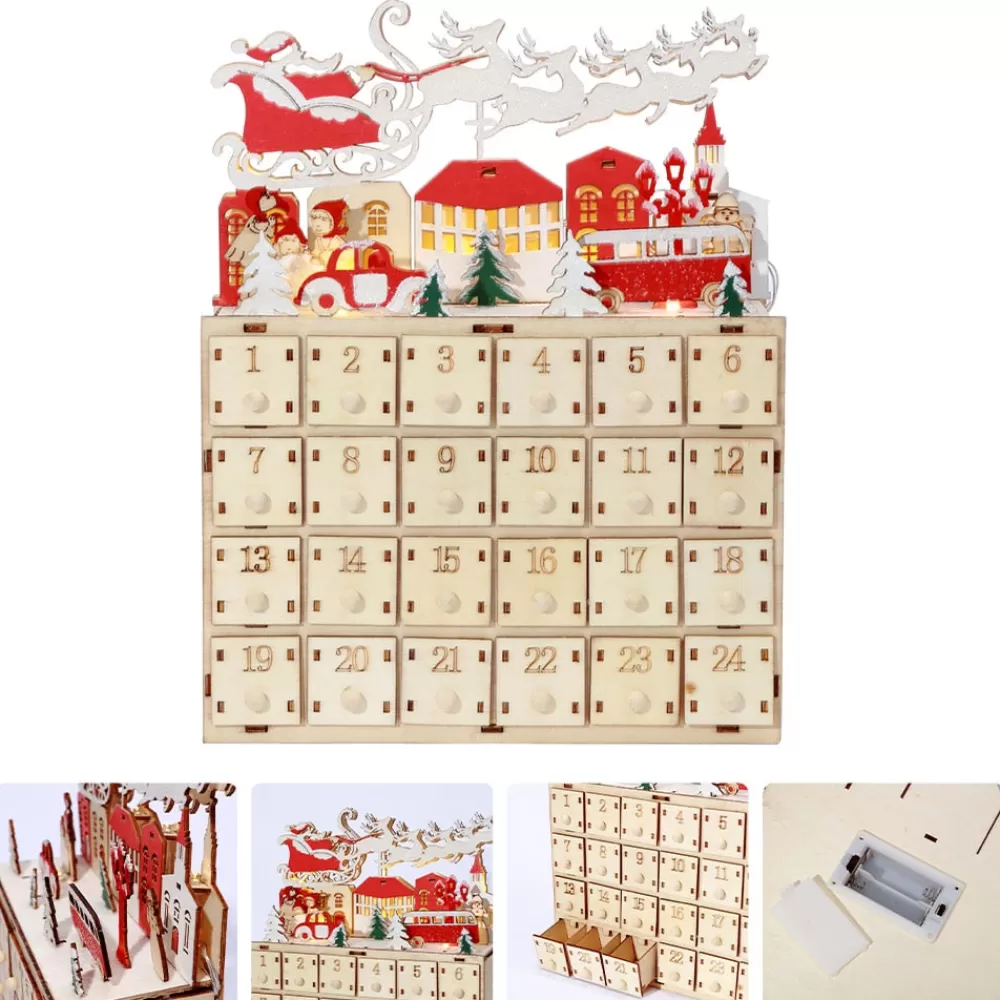 Online Calendrier De L'avent Père Noel (LED) Calendriers De L'Avent De Noël