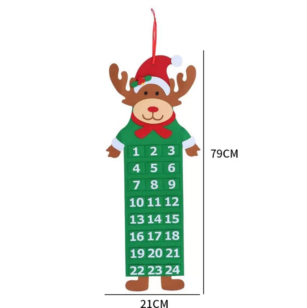 Outlet Calendrier De L'avent Renne En Feutrine Calendriers De L'Avent De Noël