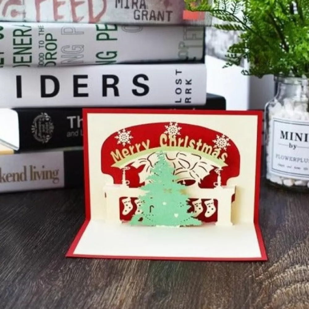 Sale Carte De Noël 3D - Sapin Cartes De Voeux De Noël
