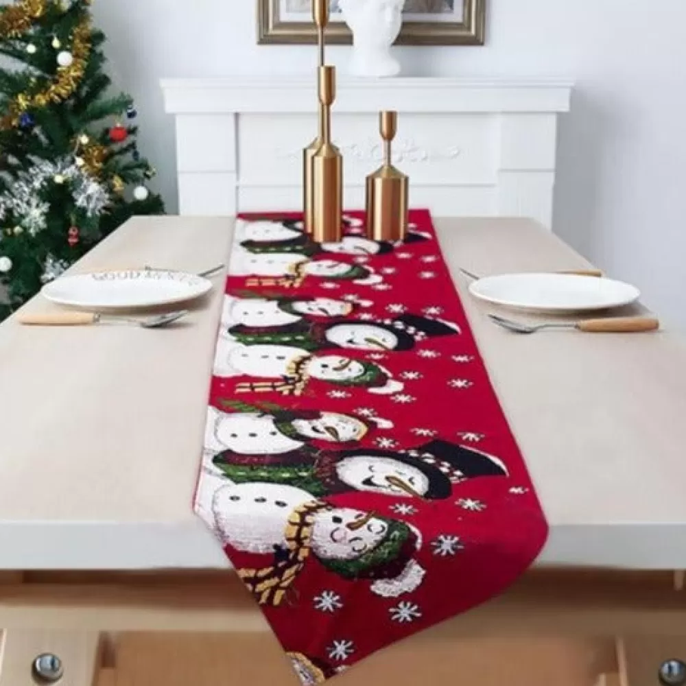 Sale Chemin De Table Noël - Bonhommes De Neige Chemins De Table De Noël