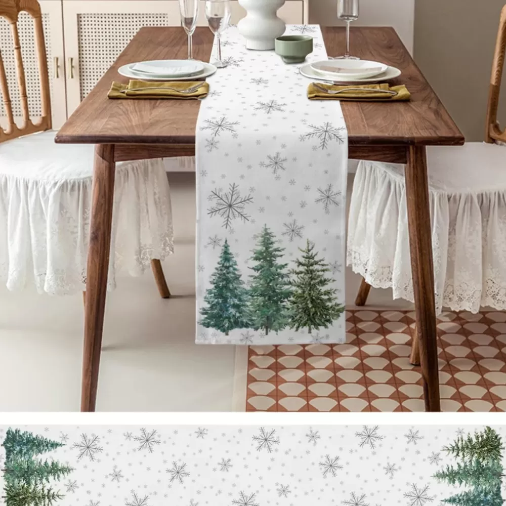 Flash Sale Chemin De Table Noël Argent Décorations De Noël Pas Cher | Chemins De Table De Noël