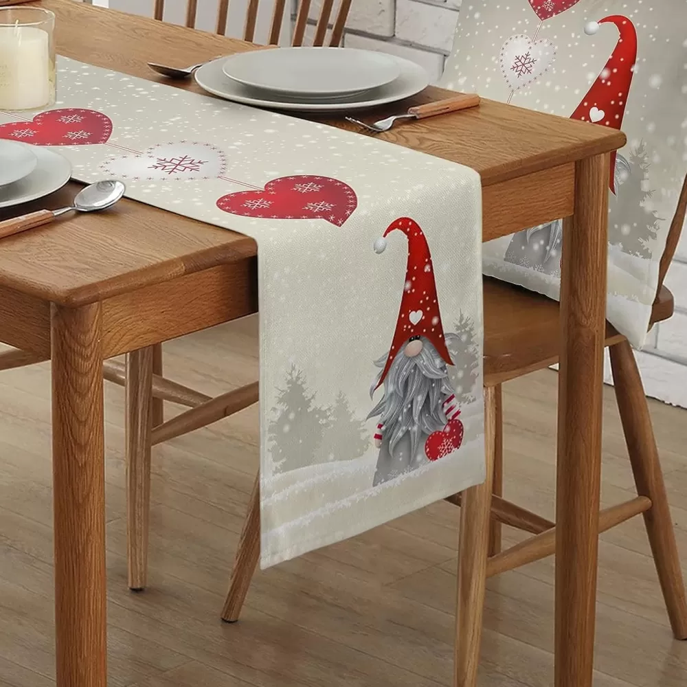 Hot Chemin De Table Noël Blanc Décorations De Noël Pas Cher | Chemins De Table De Noël