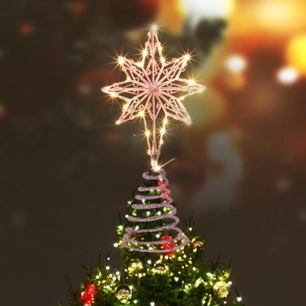 Best Sale Cimier De Sapin De Noël Lumineux : Etoile à 8 Branches Cimiers De Sapin De Noël