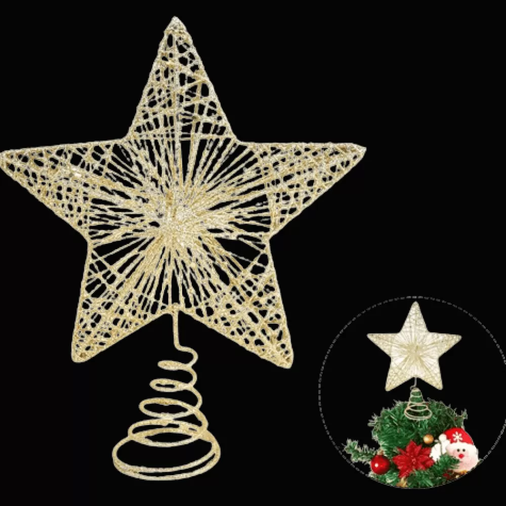 Sale Cimier De Sapin De Noël étoile 20cm - Or Décorations De Noël Pas Cher | Décorations De Noël Dorées