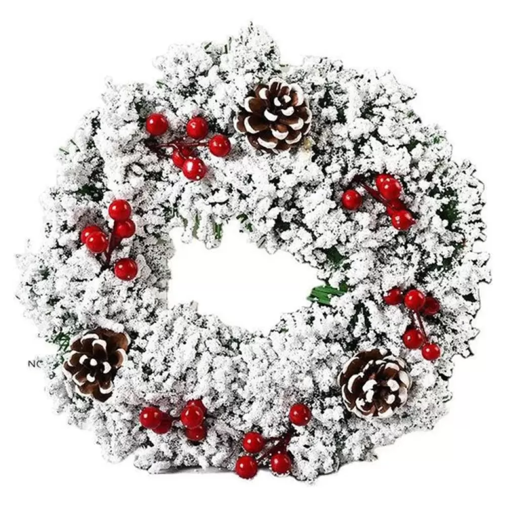 Cheap Couronne De Noël Blanche Décorations De Noël Scandinaves | Couronnes De Noël