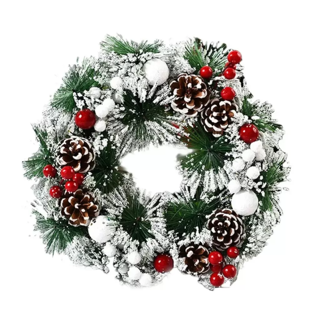 Cheap Couronne De Noël Blanche Décorations De Noël Scandinaves | Couronnes De Noël