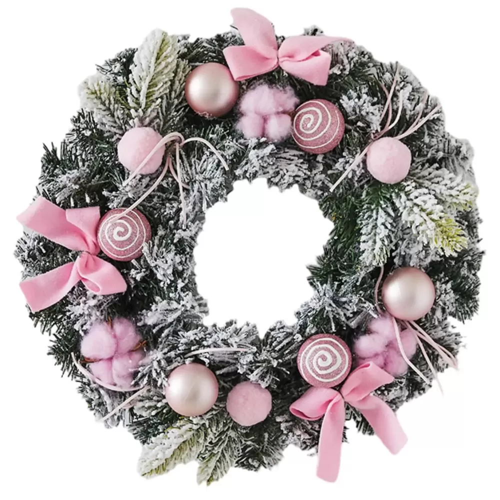New Couronne De Noël Rose Couronnes De Noël
