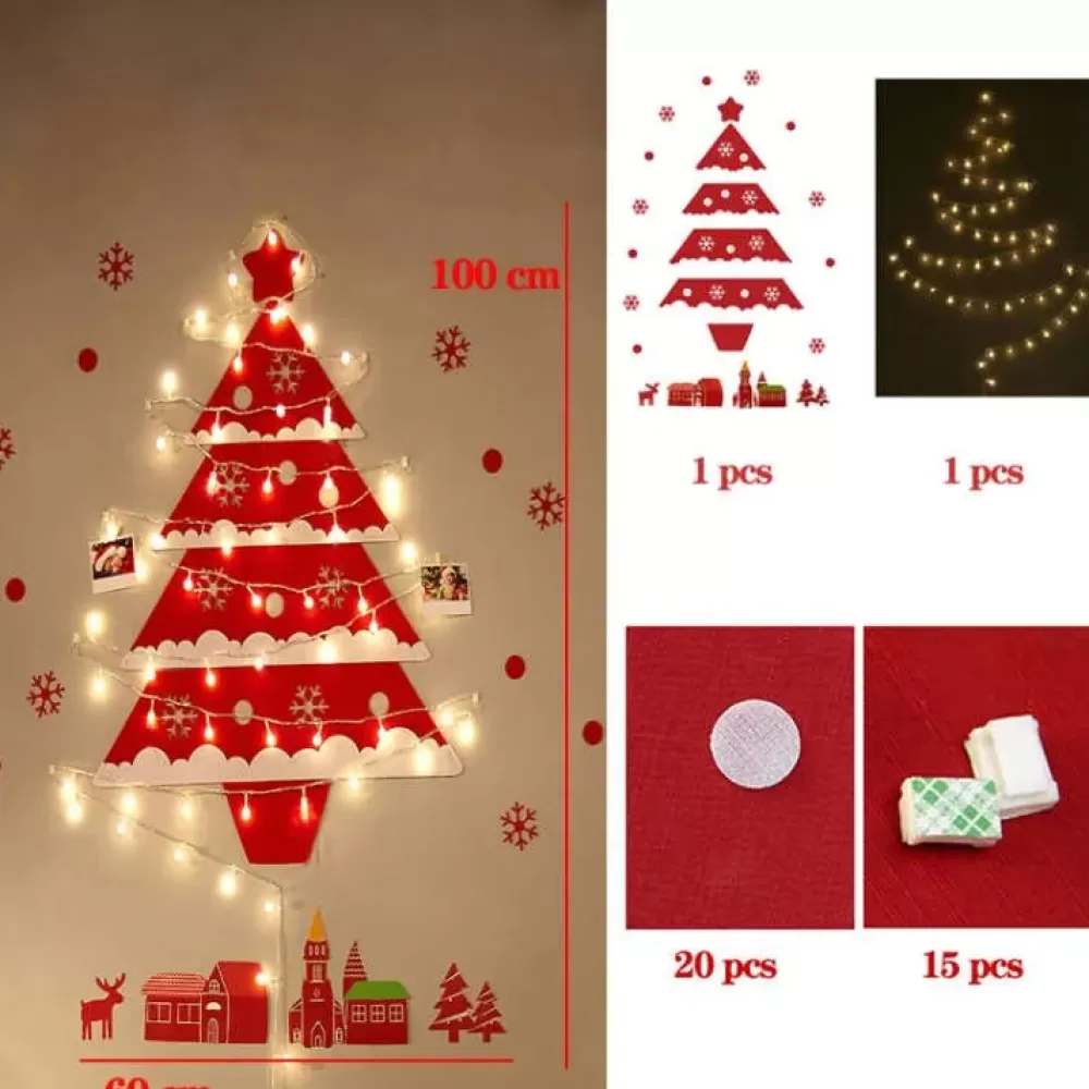 Store Demi Sapin De Noël Mural Sapin De Noël Mural