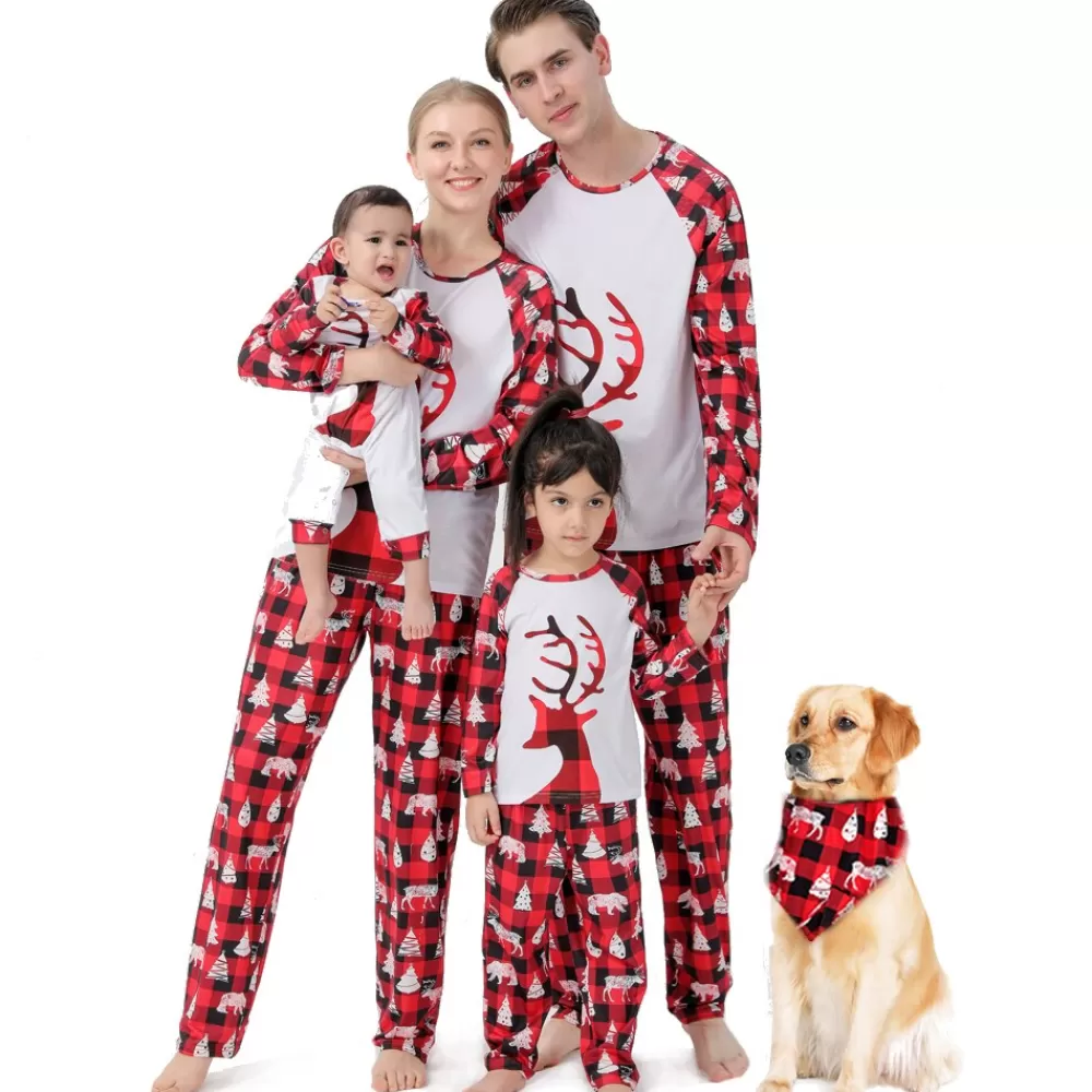Discount Ensemble Famille Noël : Renne Rouge Décorations De Noël Rouges
