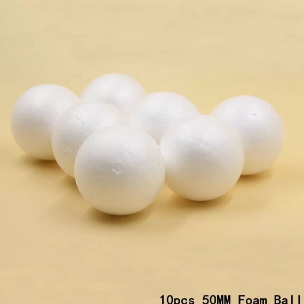 New Forme En Polystyrène : 10 Boules De 5 Cm Formes En Polystyrène