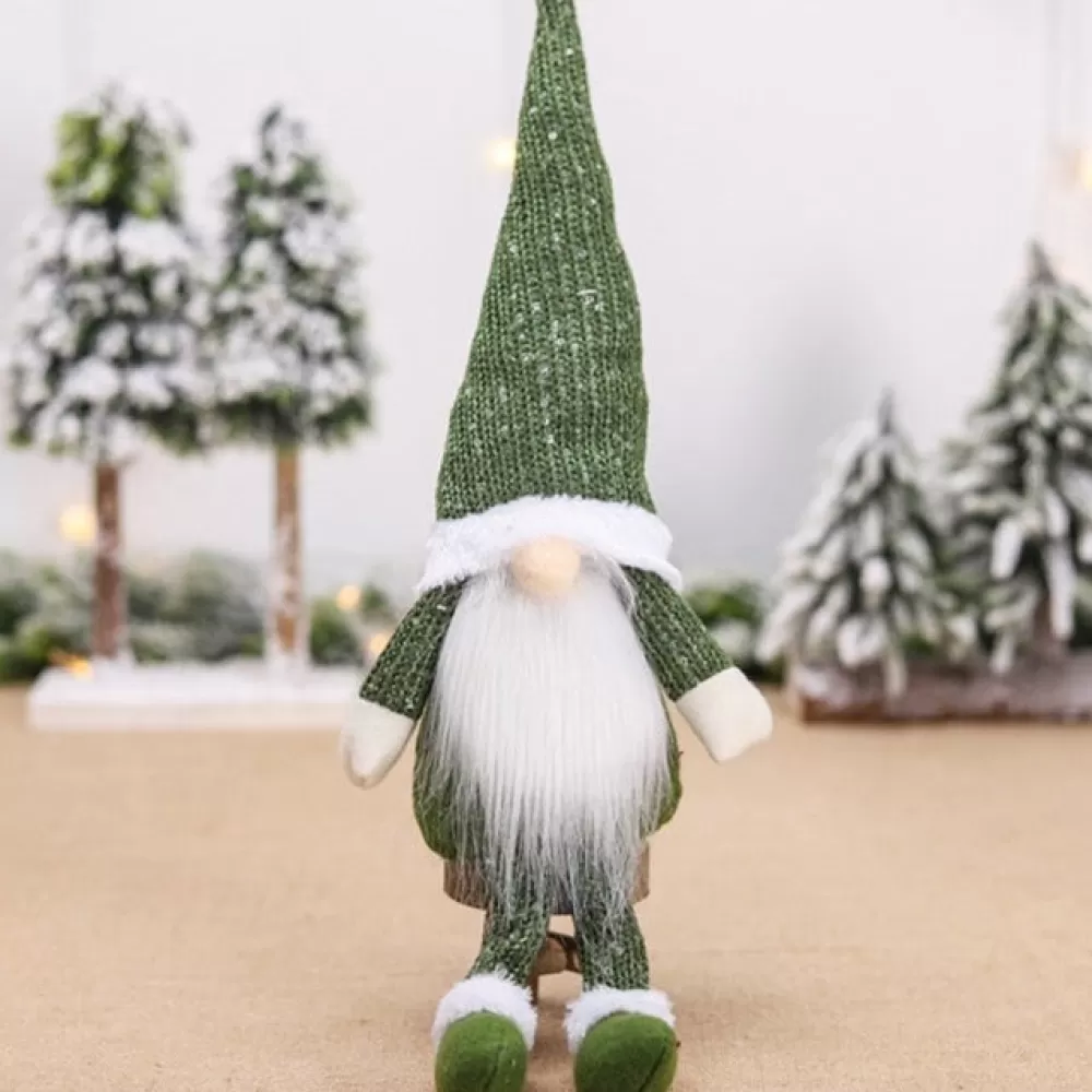 Outlet Gnome De Noël Farceur - Vert Foncé Décorations De Noël Pas Cher | Décorations De Noël Vertes