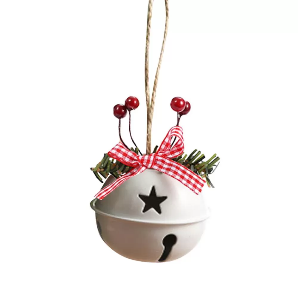 Flash Sale Grelot Cloche De Noël En Métal Blanc Décorations De Noël Scandinaves | Cloches De Noël