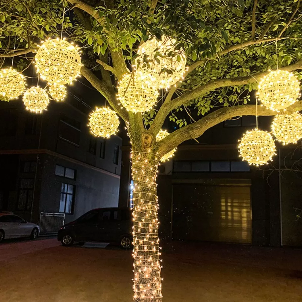 Store Guirlande Boule Extérieure Lumineuse - Blanc Chaud Décorations De Noël Scandinaves