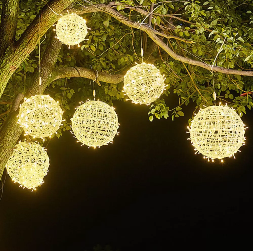 Store Guirlande Boule Extérieure Lumineuse - Blanc Chaud Décorations De Noël Scandinaves