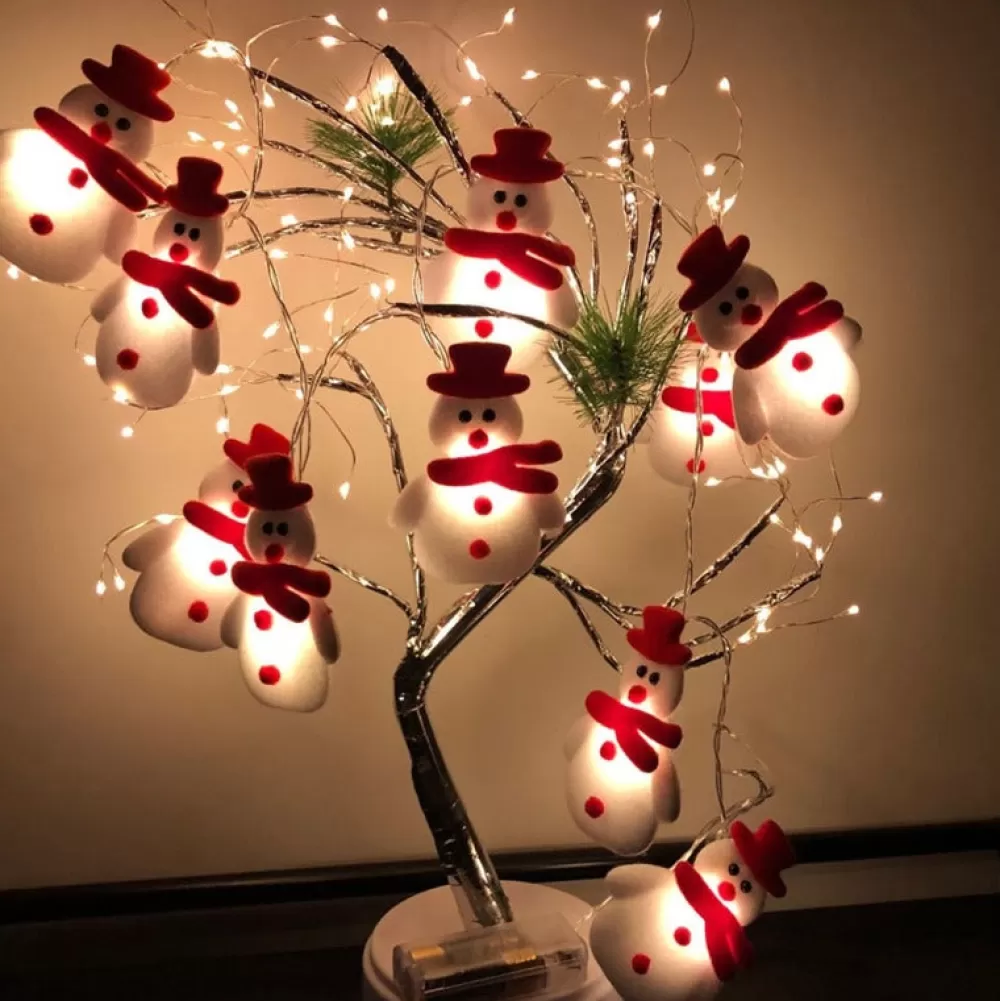 Best Sale Guirlande De Noël Leds - Bonhomme De Neige Blanc Décorations De Noël Pas Cher | Décorations De Noël Scandinaves