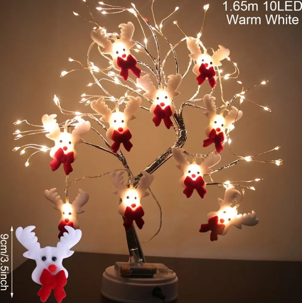 Hot Guirlande De Noël Leds - Rennes Blancs Décorations De Noël Pas Cher | Décorations De Noël Scandinaves