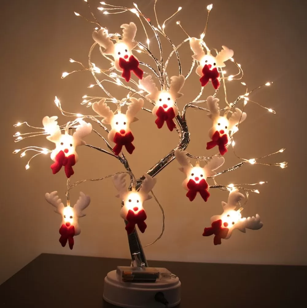 Hot Guirlande De Noël Leds - Rennes Blancs Décorations De Noël Pas Cher | Décorations De Noël Scandinaves