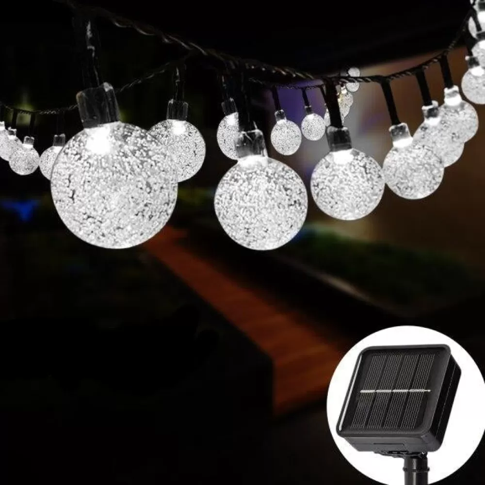 Flash Sale Guirlande Lumineuse - Boules Extérieures Blanches Décorations De Noël Scandinaves