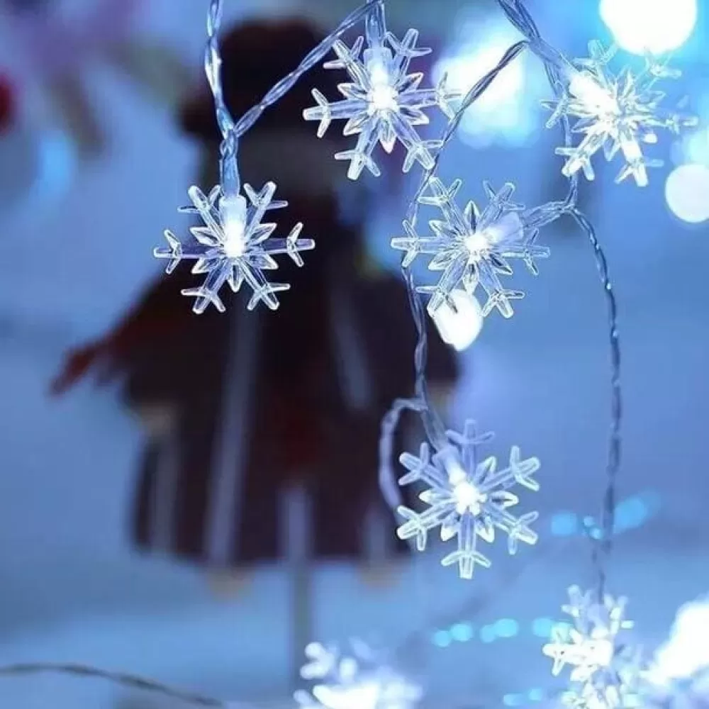 Best Guirlande Lumineuse - Flocons De Neige Décorations De Noël Pas Cher