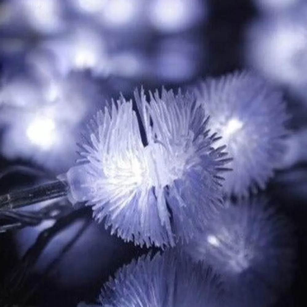Store Guirlande Lumineuse Noël - Epis Blancs Décorations De Noël Scandinaves