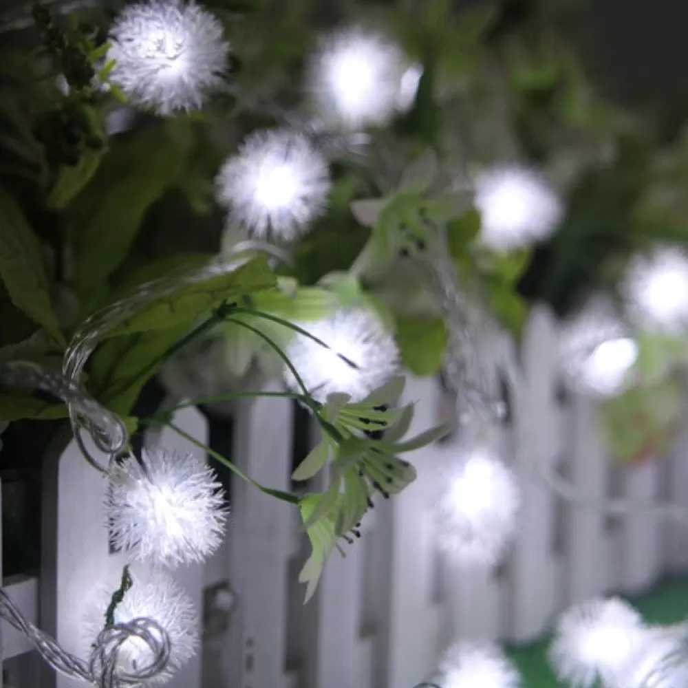 Store Guirlande Lumineuse Noël - Epis Blancs Décorations De Noël Scandinaves