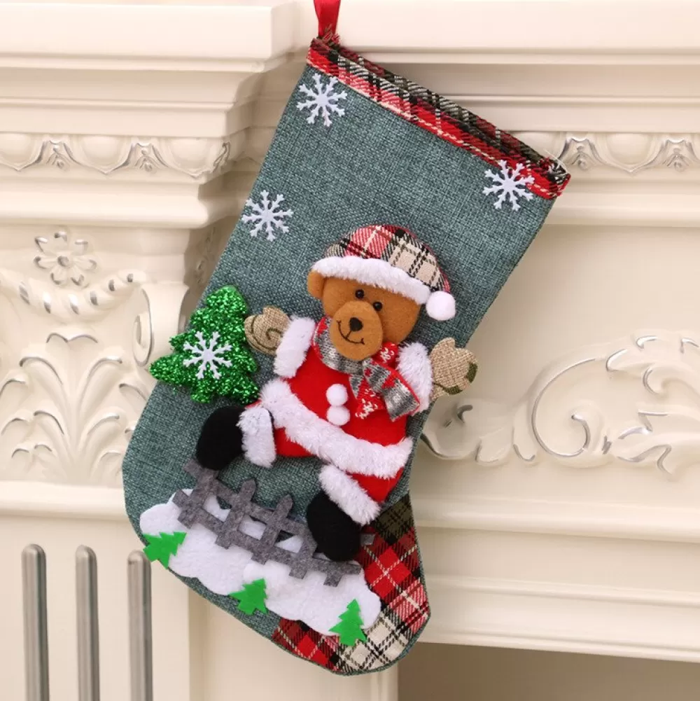 Shop Hotte Chaussette De Noël - Ours Hottes & Sacs Cadeaux De Noël
