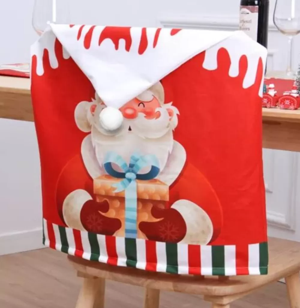 New Housse De Chaise Noël - Papa Noël Housses De Chaise De Noël
