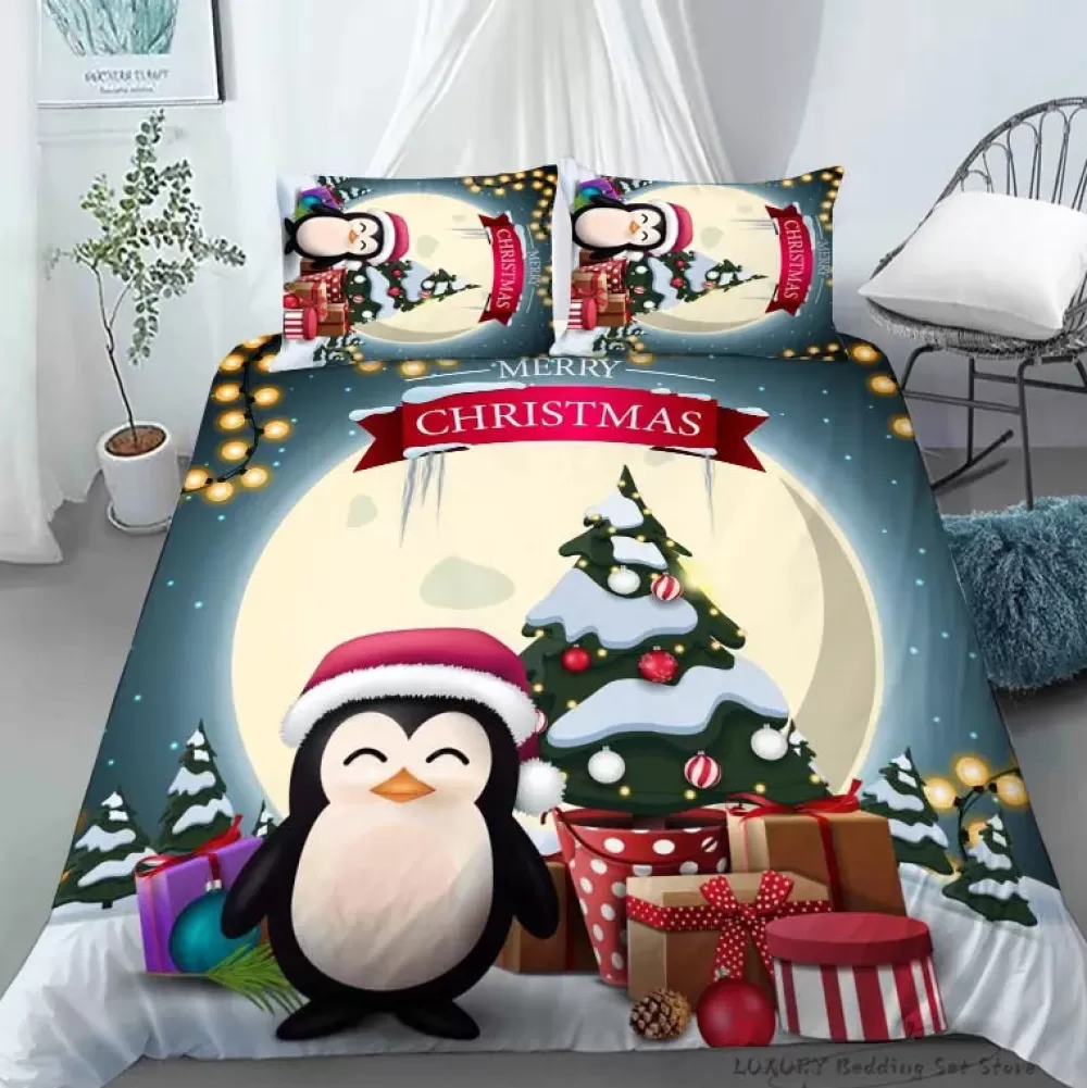 Shop Housse De Couette Noël Pingouin Housse De Couette De Noël