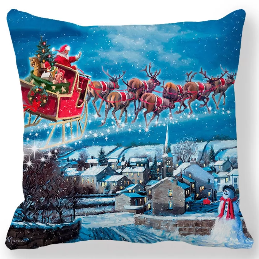 Best Sale Housse De Coussin Avec Des Motifs De Noël Housse De Coussin De Noël