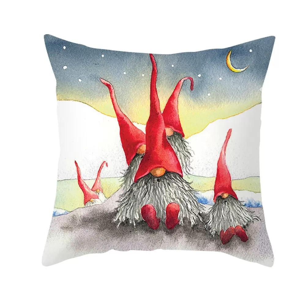 Best Sale Housse De Coussin De Noël : Lutins Chapeaux Rouge Décorations De Noël Pas Cher | Housse De Coussin De Noël