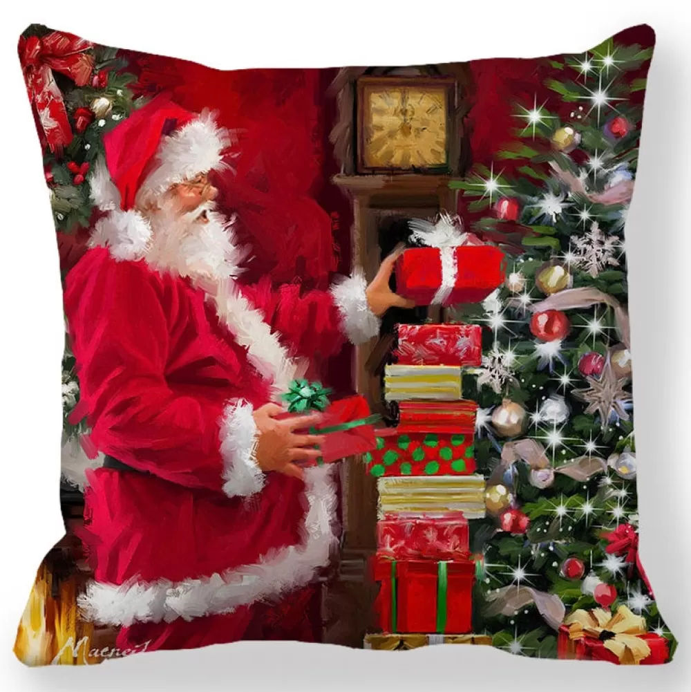Store Housse De Coussin De Noël : Père Noël Housse De Coussin De Noël