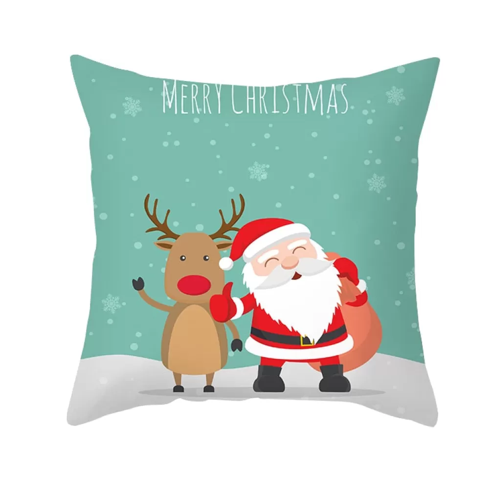 Cheap Housse De Coussin De Noël : Renne Et Père Noël Housse De Coussin De Noël