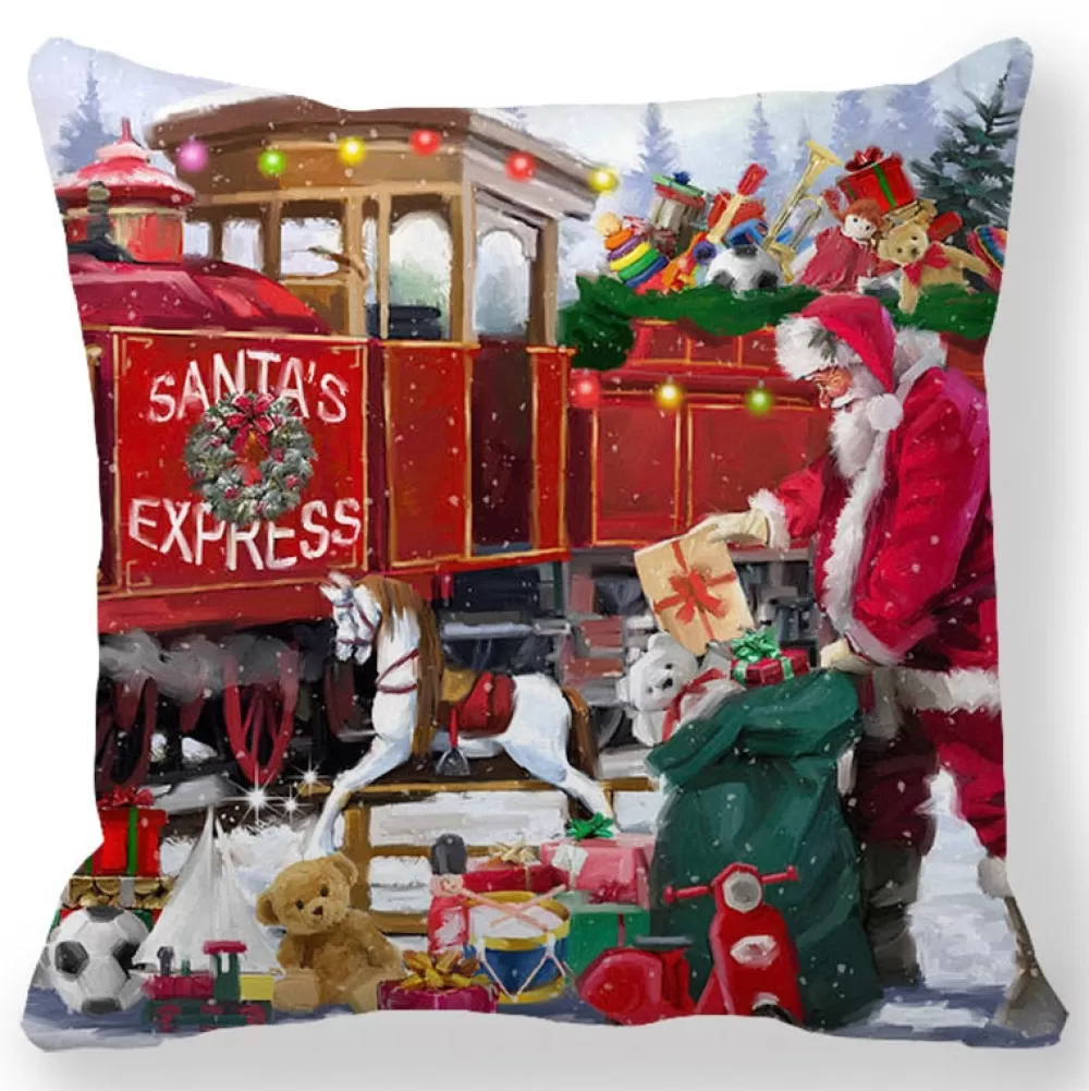 Flash Sale Housse De Coussin De Noël Rouge Housse De Coussin De Noël