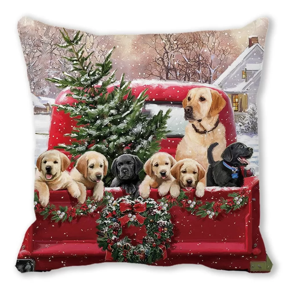 Fashion Housse De Coussin Rouge Décorations De Noël Pas Cher | Housse De Coussin De Noël