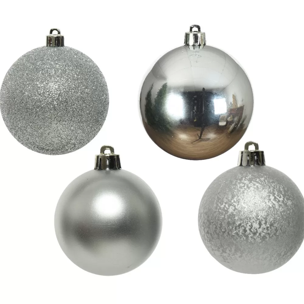 Outlet Lot De 30 Boules De Noël Argentées 6 Cm Décorations De Noël Argentées | Lots De Boules De Noël