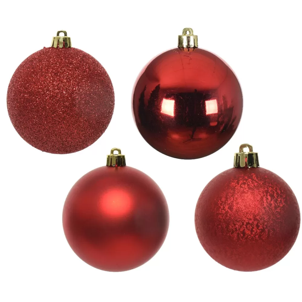 Shop Lot De 30 Boules De Noël Rouges 6 Cm Décorations De Noël Rouges | Lots De Boules De Noël
