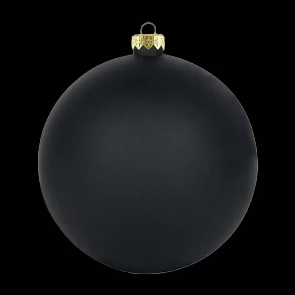 Clearance Lot De 4 Boules De Noël Mates 10 Cm - Noir Lots De Boules De Noël