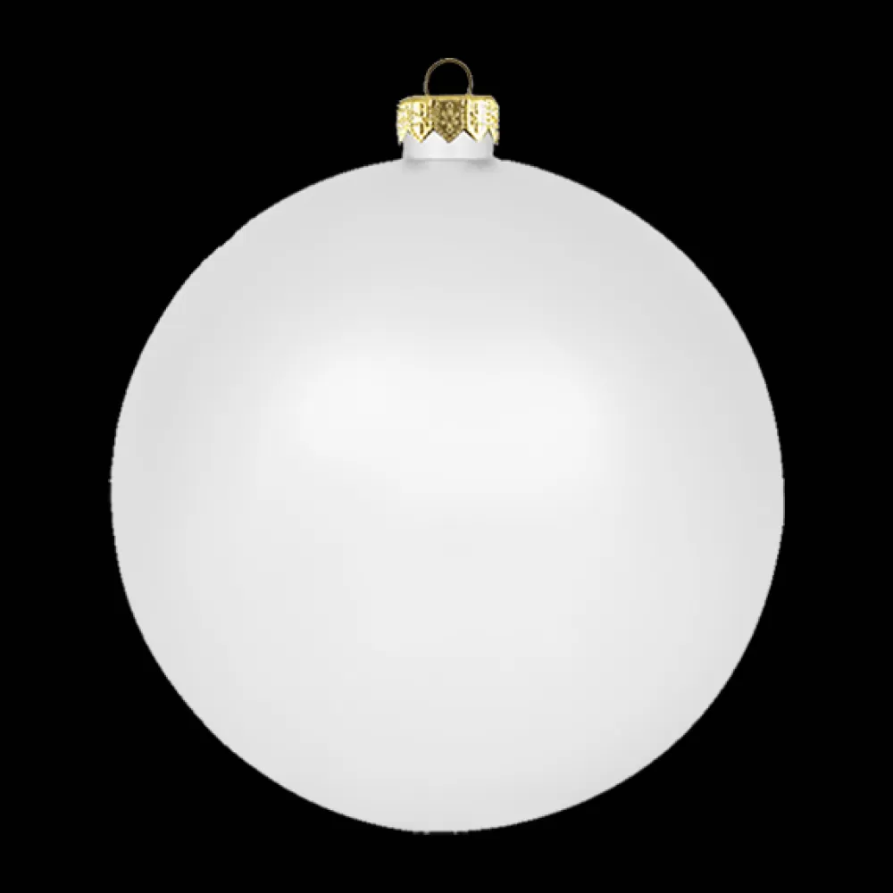 New Lot De 4 Boules De Noël Mates 10cm - Blanc Décorations De Noël Scandinaves | Lots De Boules De Noël