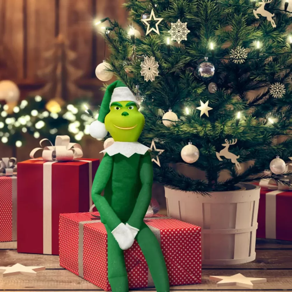 Store Lutin Farceur Grinch Décorations De Noël Pas Cher | Lutins Et Gnomes De Noël