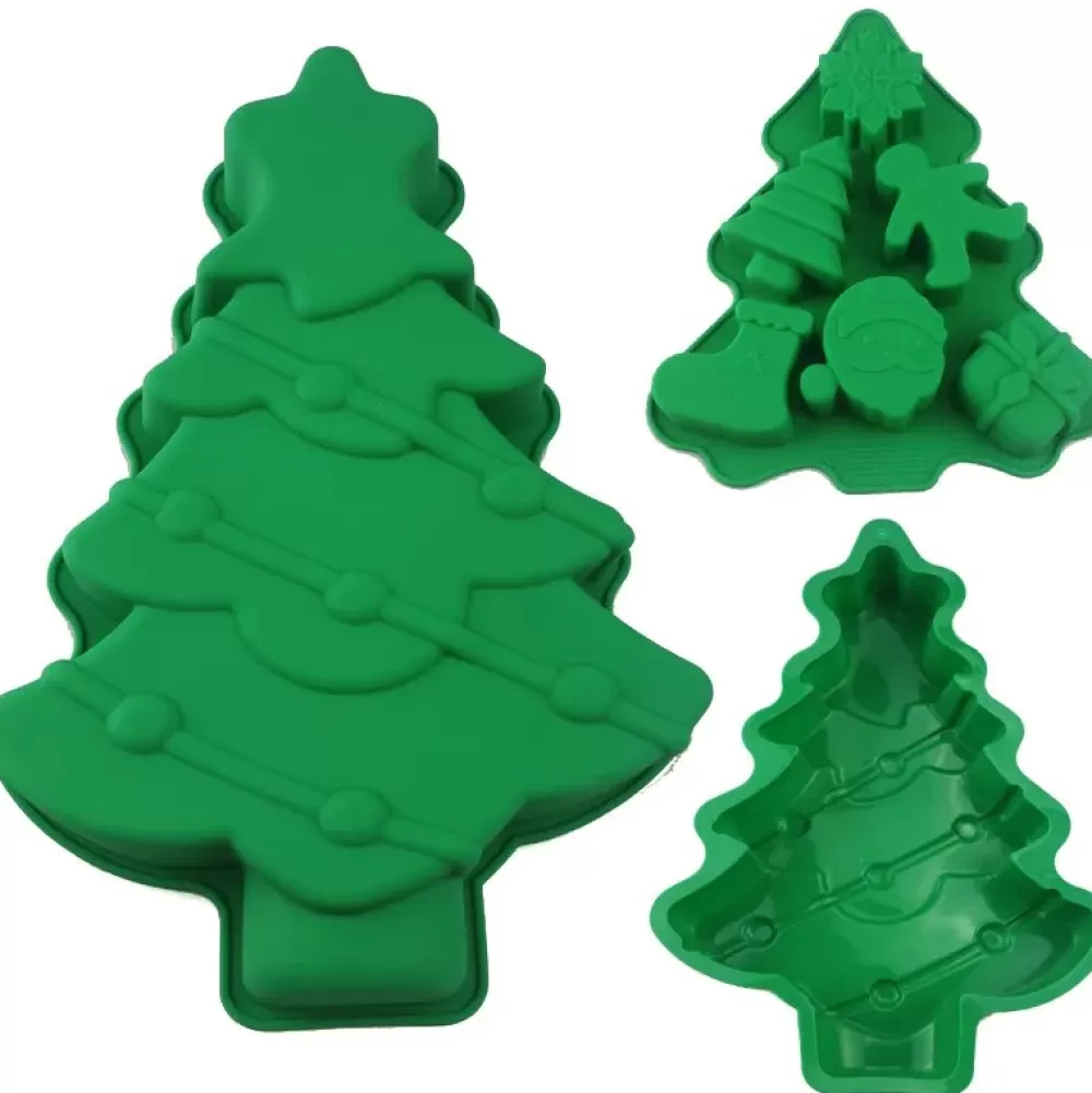 Shop Moule à Gâteaux En Silicone - Sapin De Noël Décorations De Noël Pas Cher